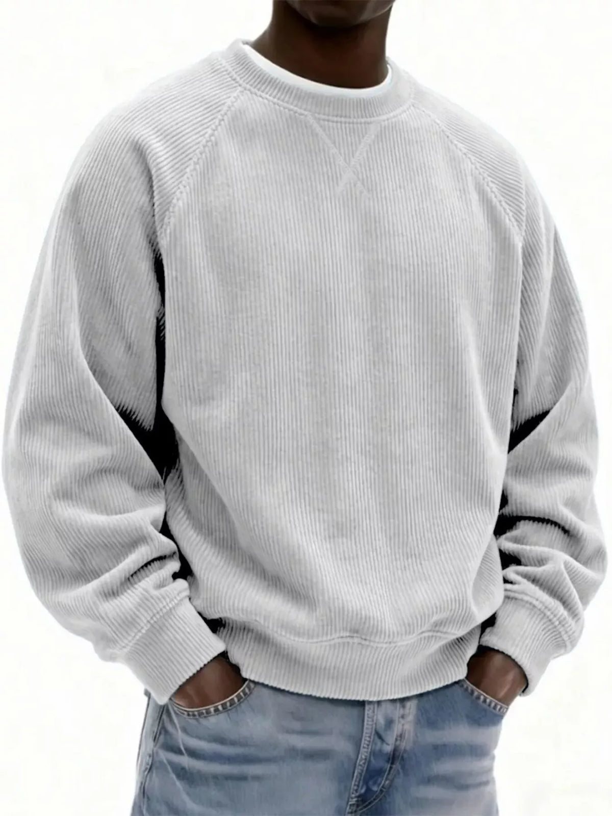 NEWYORKLISTED ATLAS MEN'S COLLECTION – Men's corduroy crew-neck sweatshirt, product image 10