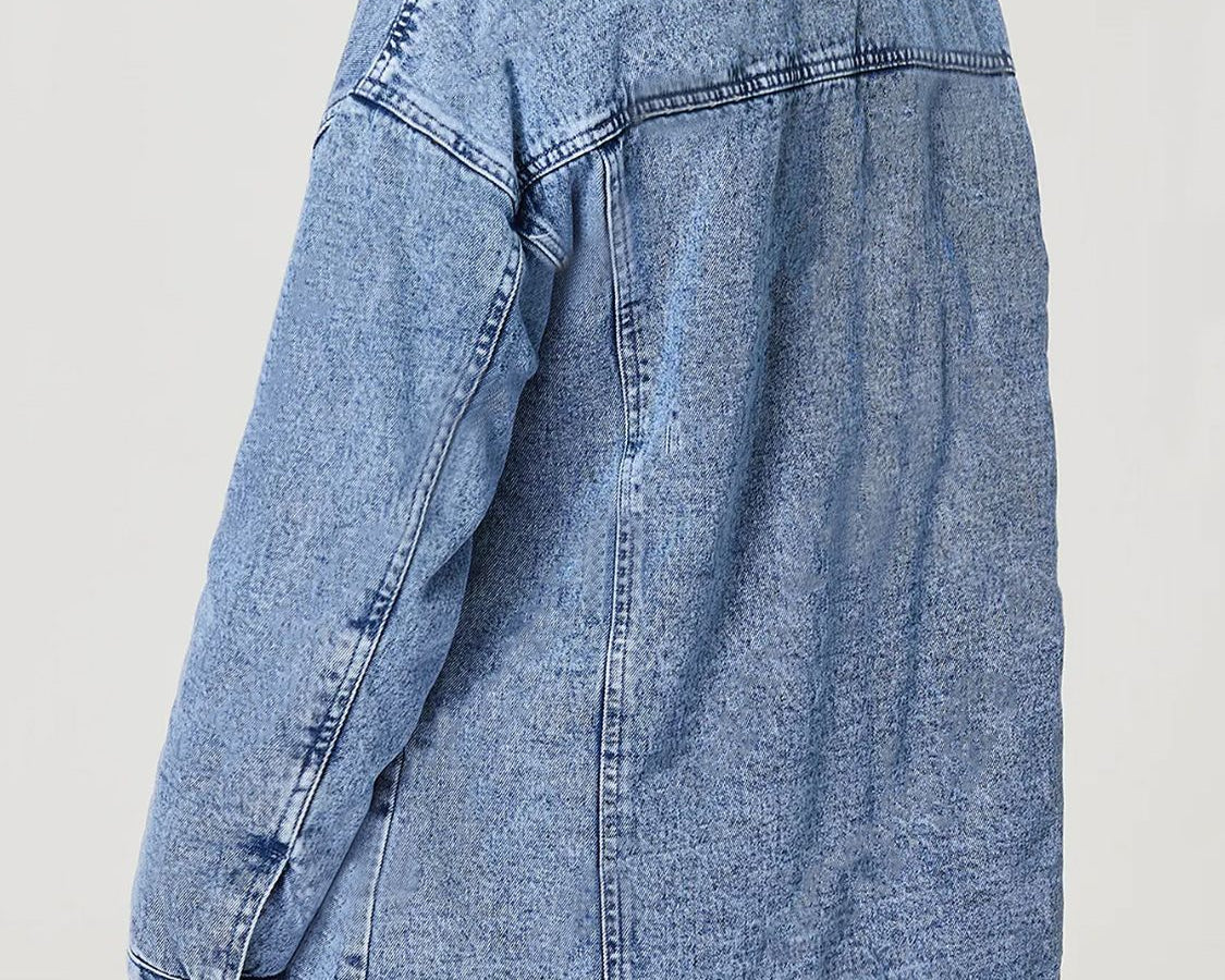 NEWYORKLISTED STYLE COLLECTION: Neck Plush Denim Jacket - NEWYORKLISTED