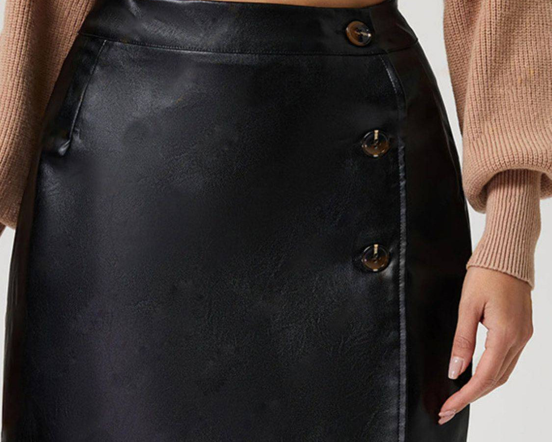 Buttoned High Rise Mini Skirt - NEWYORKLISTED