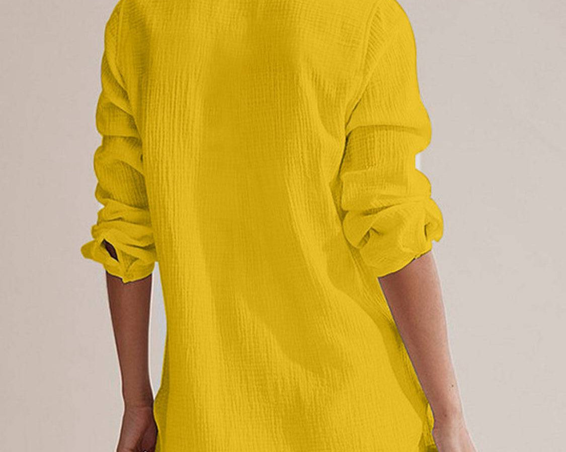 NYLD: Notched Long Sleeve Top and Shorts Set - NEWYORKLISTED