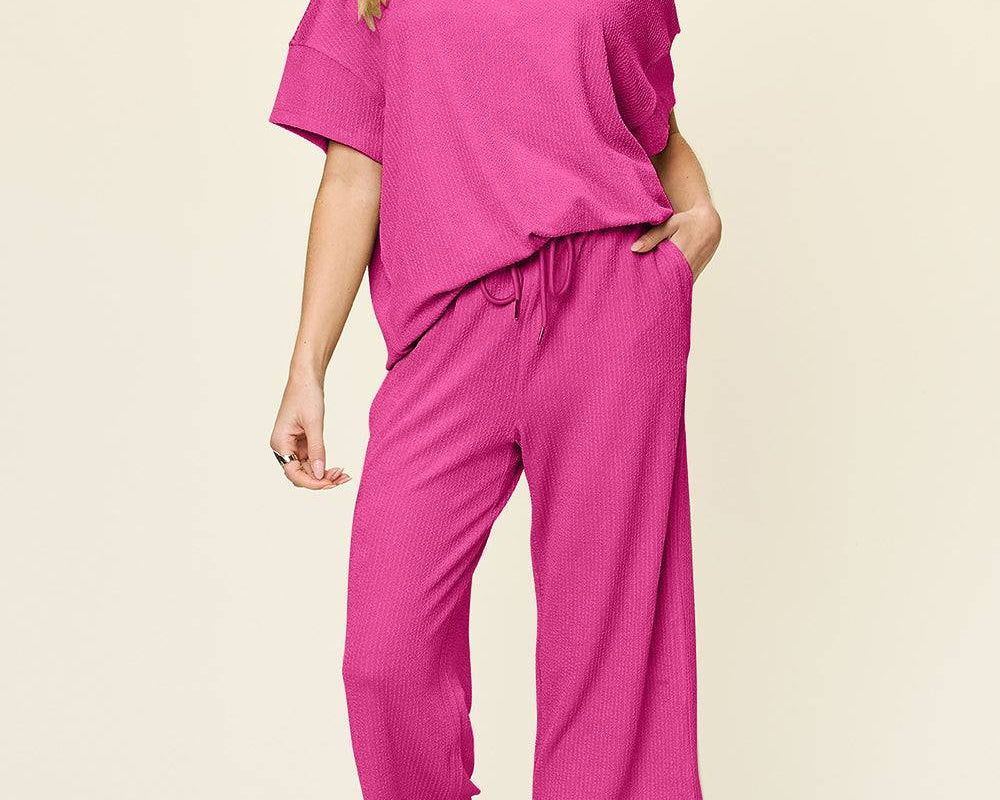 NYLD Short Sleeve T-Shirt and Wide Leg Pants - NEWYORKLISTED