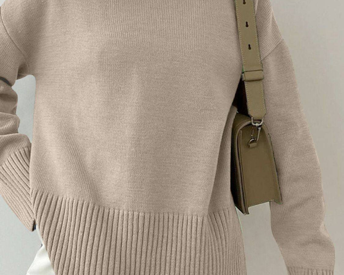 NEWYORKLISTED STYLE COLLECTION: Turtleneck Drop Shoulder Sweater - NEWYORKLISTED