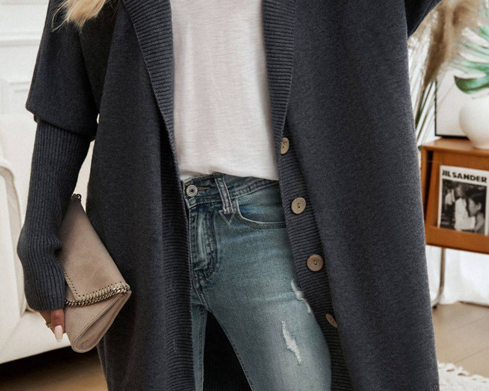 NEWYORKLISTED STYLE COLLECTION: Long Sleeve Hooded Cardigan - NEWYORKLISTED