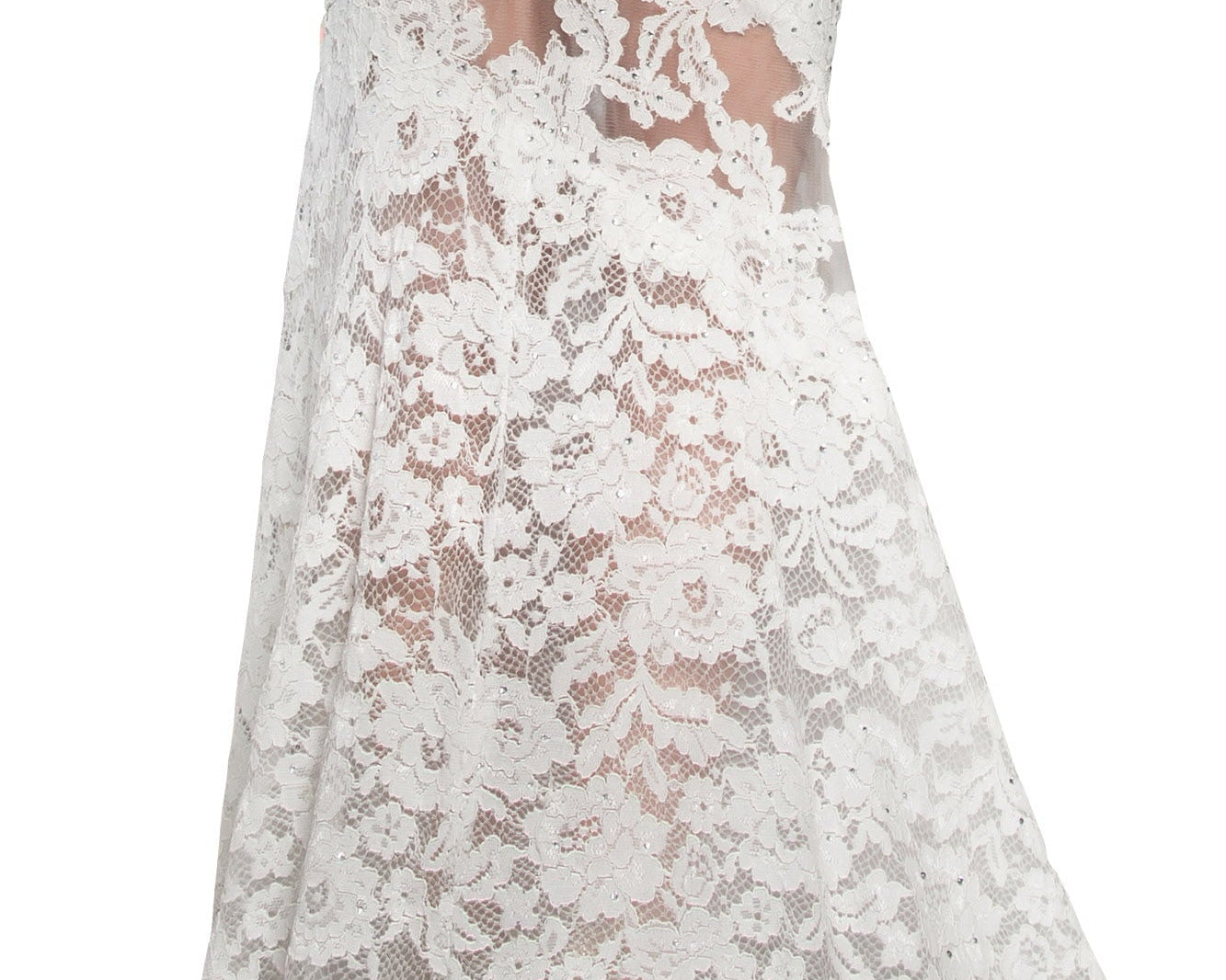 Illusion Cut-Out Lace Long Dress-3