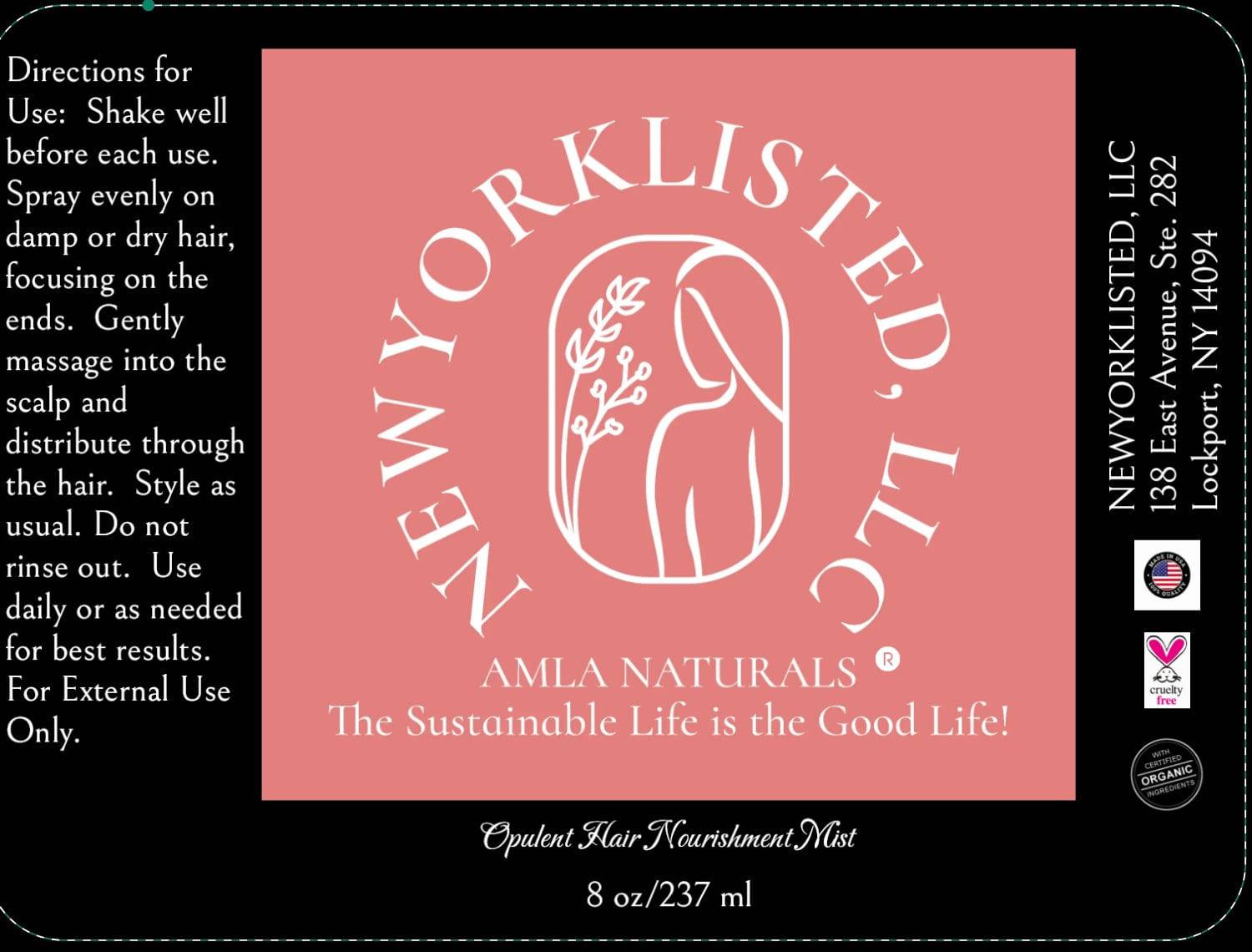 Coming Soon AMLA NATURALS - Opulent Hair Nourishment Mist - NEWYORKLISTED