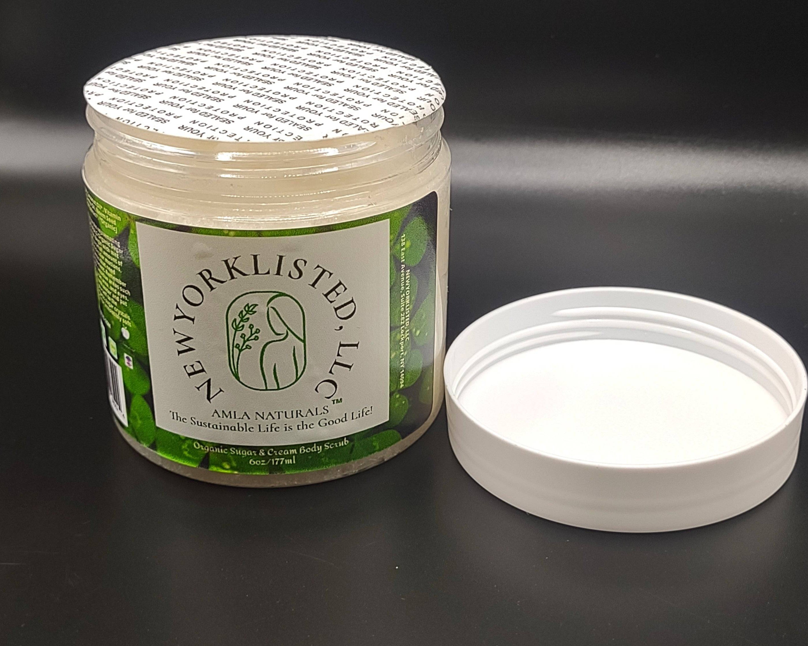 AMLA NATURALS Organic Sugar & Cream Body Scrub 6oz - NEWYORKLISTED
