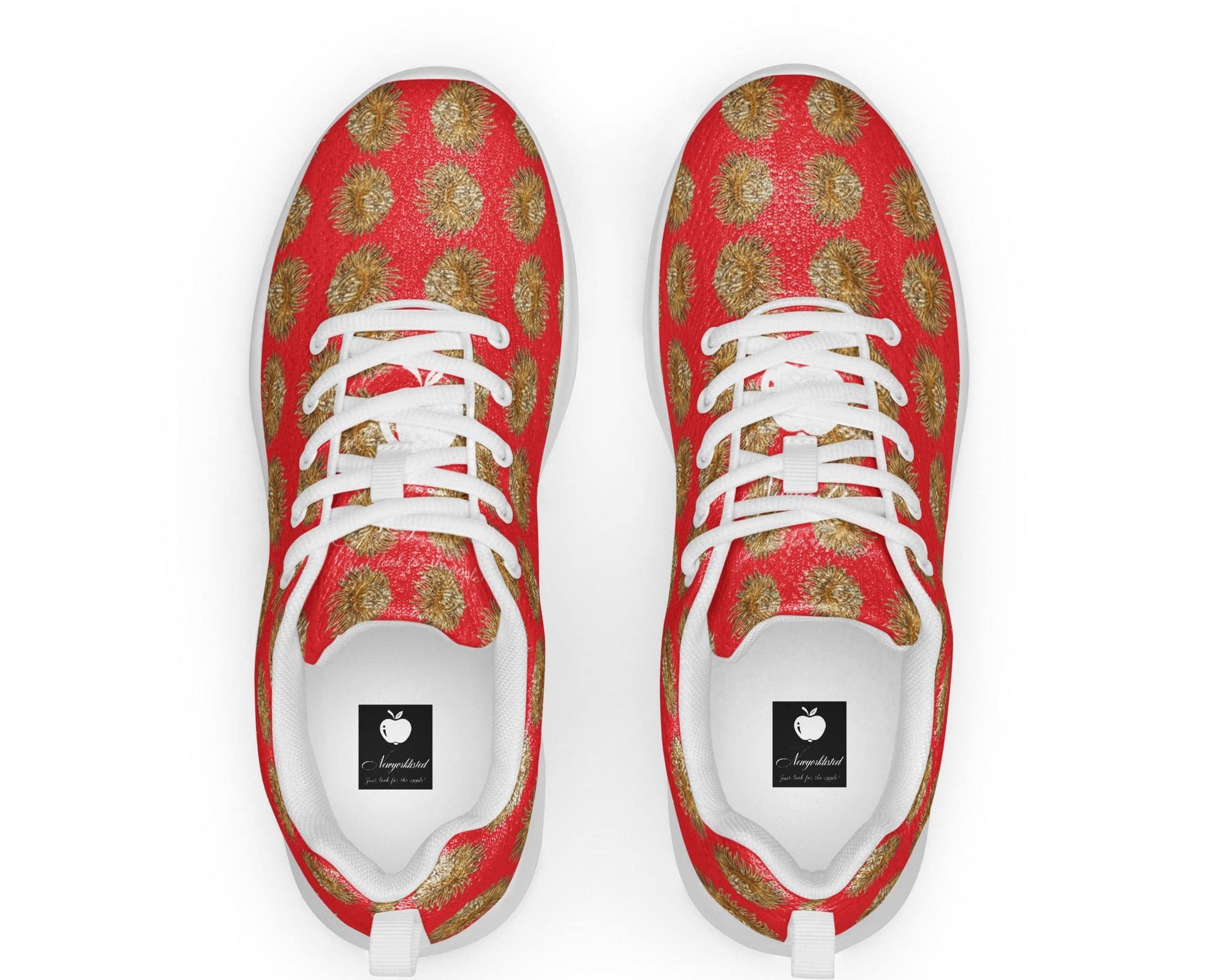 NEWYORKLISTED Style Collection: Red and Gold Athletic Shoes - NEWYORKLISTED