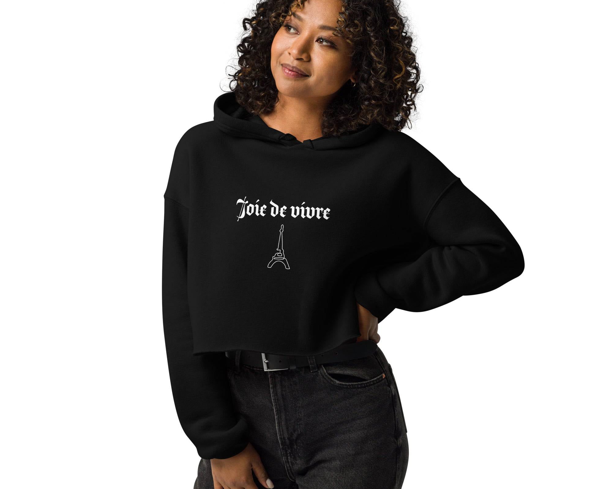 NEWYORKLISTED STYLE COLLECTION: Parlez-Vous Francais Crop Hoodie