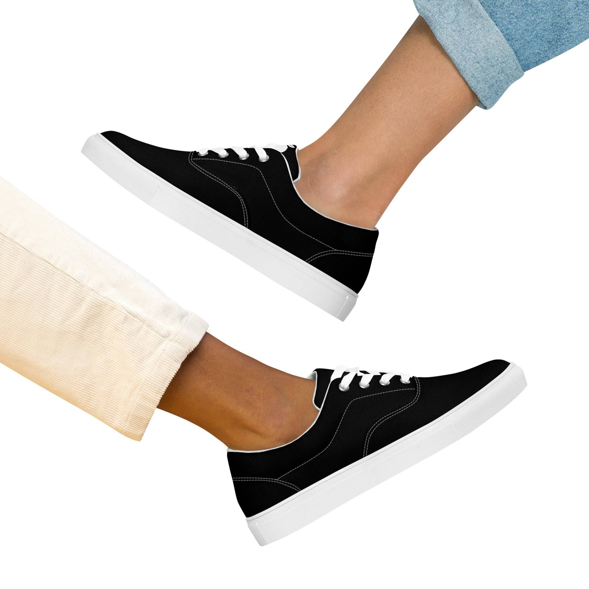 NEWYORKLISTED STYLE COLLECTION: WOMEN'S BACK in BLACK EVERYDAY CANVAS SHOE - NEWYORKLISTED