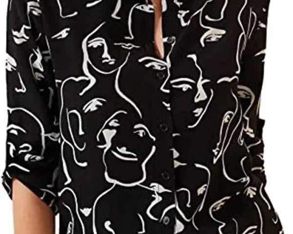 NEWYORKLISTED Modern Art Fashion Long Sleeve Shirt - NEWYORKLISTED