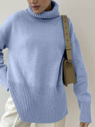 NEWYORKLISTED STYLE COLLECTION: Turtleneck Drop Shoulder Sweater - NEWYORKLISTED