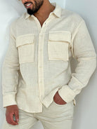 NEWYORKLISTED ATLAS MEN'S COLLECTION: Full Size Collared Neck Long Sleeve Shirt
