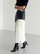 NEWYORKLISTED STYLE COLLECTION: Pleated Contrast High Rise Skirt - NEWYORKLISTED