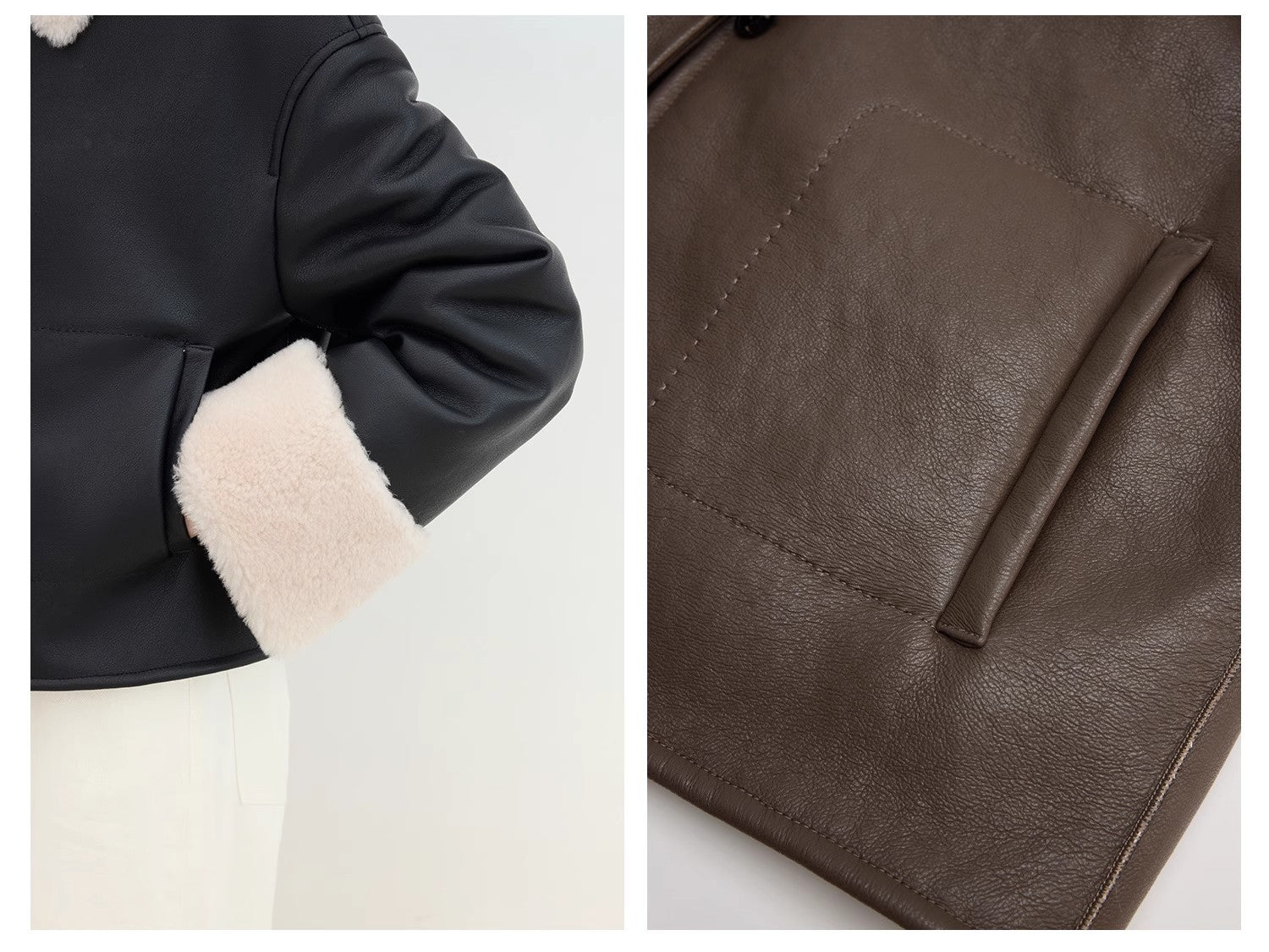 Slightly Sweet Latte Second Generation Furry Lapel Casual Straight Shorn Shearling Jacket - NEWYORKLISTED