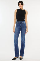 NEWYORKLISTED STYLE COLLECTION: High Rise Slim Bootcut Jeans