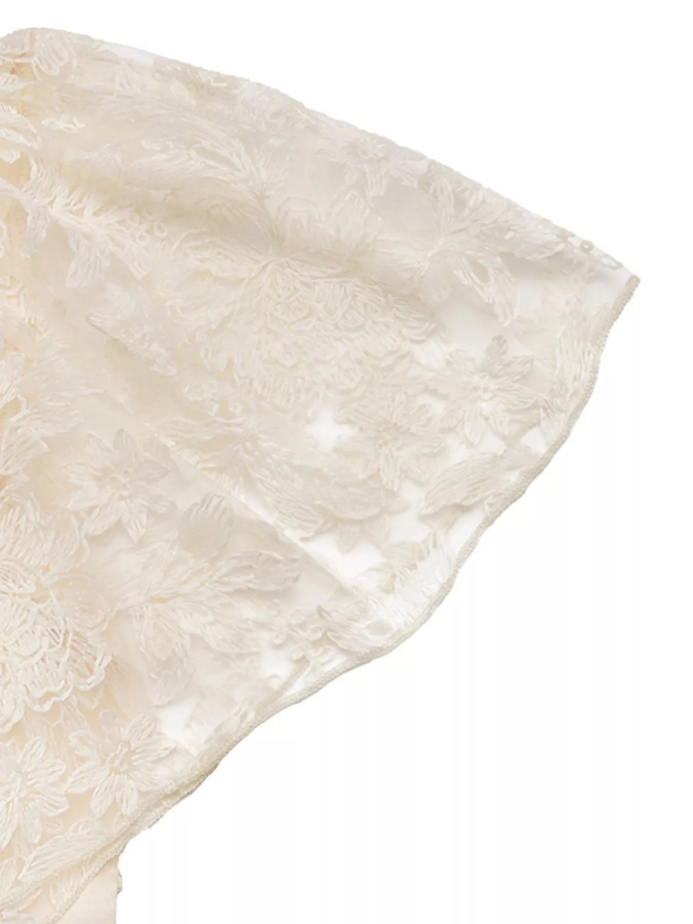 NEWYORKLISTED STYLE COLLECTION: Close-up of a textured beige fabric on a white background