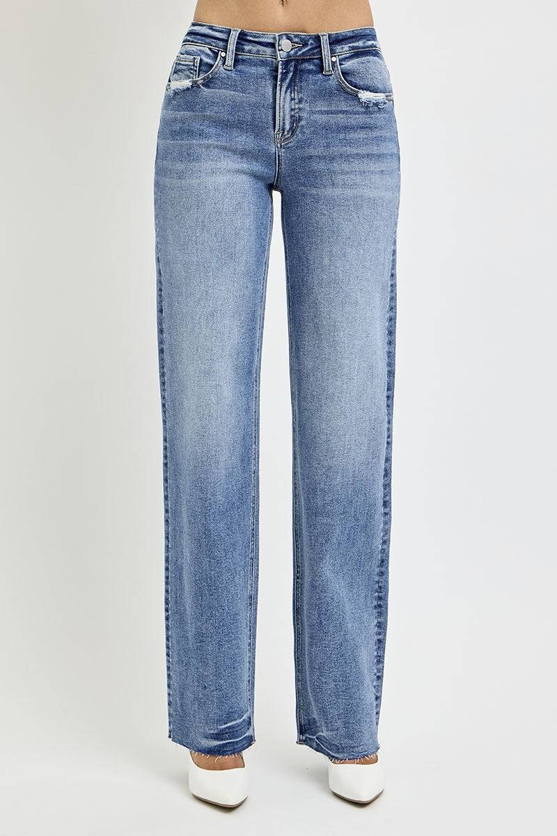 NEWYORKLISTED STYLE COLLECTION: High Rise Straight Leg Jeans - NEWYORKLISTED