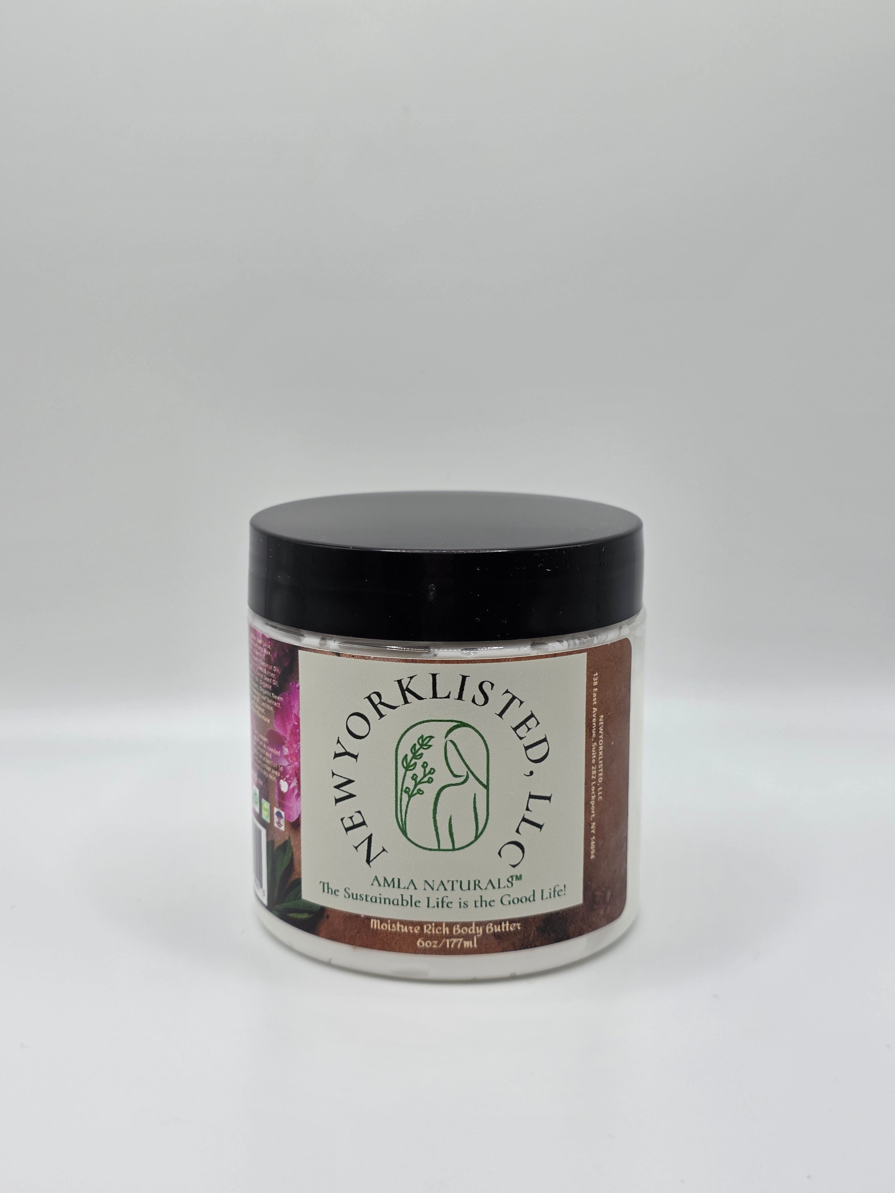 AMLA NATURALS Moisture Rich Body Butter 6 oz luxury organic moisturizer by NEWYORKLISTED.COM