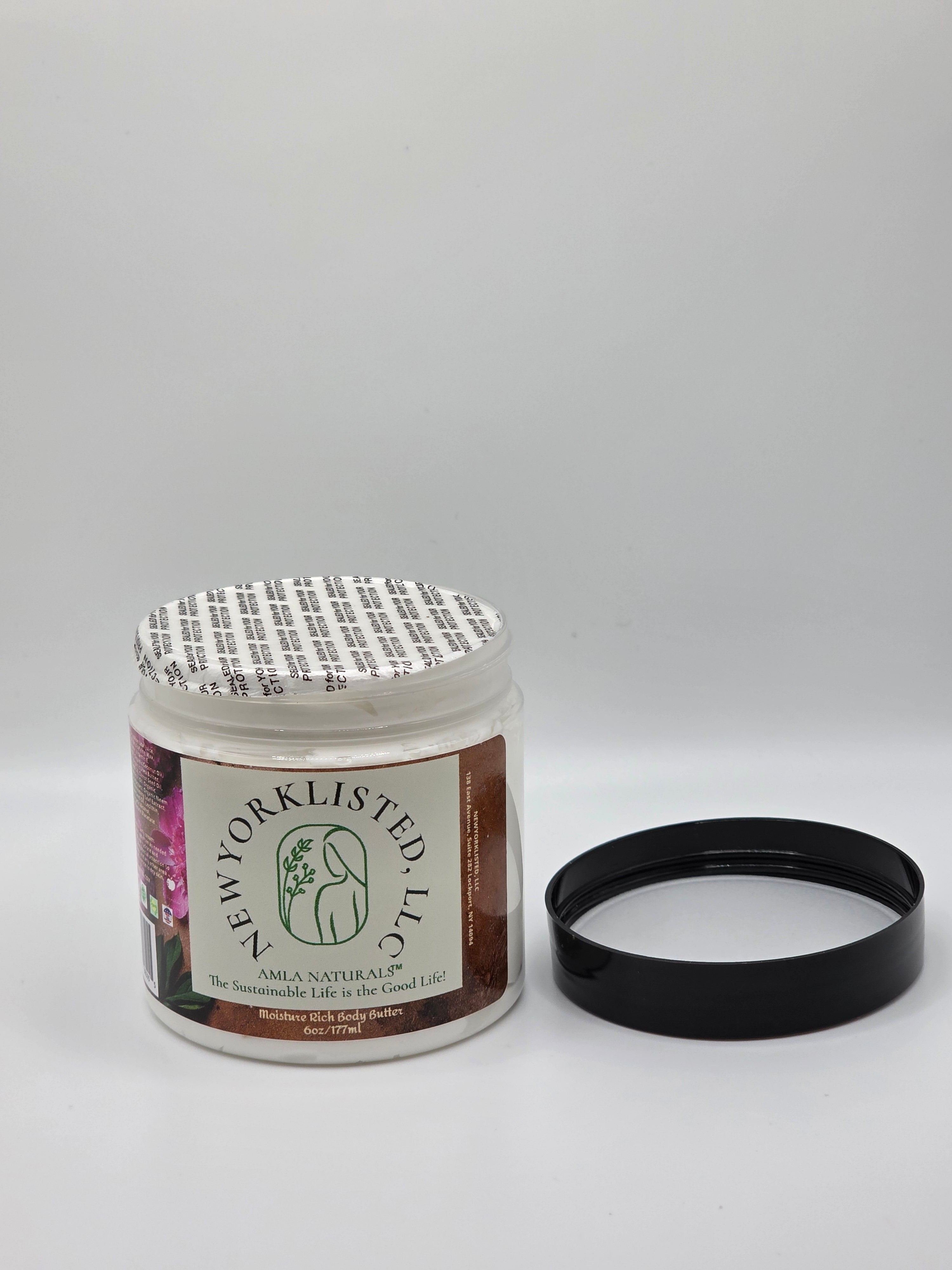 AMLA NATURALS Moisture Rich Body Butter 6 oz luxury organic moisturizer by NEWYORKLISTED.COM