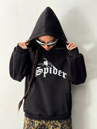 SPIDER Long Sleeve Hoodie with Kangaroo Pocket - NEWYORKLISTED