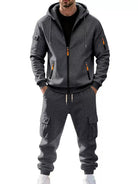 NEWYORKLISTED ATLAS MEN'S COLLECTION – Men's zip-up hoodie and cargo pants two-piece set, product image 9