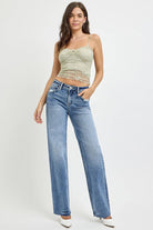 NEWYORKLISTED STYLE COLLECTION: High Rise Straight Leg Jeans - NEWYORKLISTED