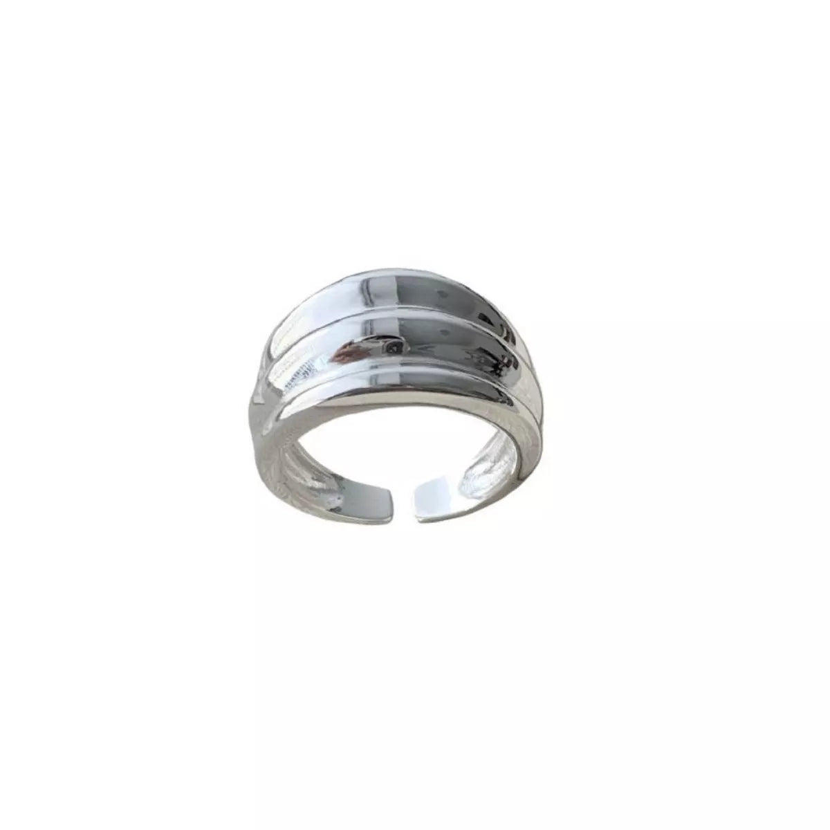 NYLD Glamour Collection: Silver ring on a white background