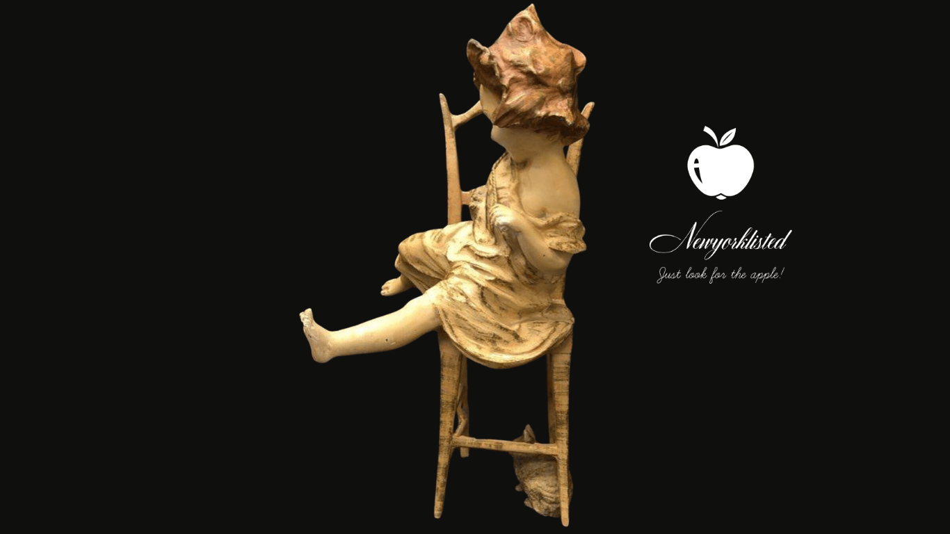 NEWYORKLISTED UNIQUE FINDS COLLECTION: Vintage Juan Clara Figurine: Girl on Chair with Cats – Rare and Original Artwork - NEWYORKLISTED