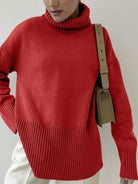 NEWYORKLISTED STYLE COLLECTION: Turtleneck Drop Shoulder Sweater - NEWYORKLISTED