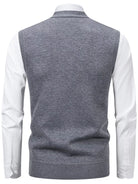 NEWYORKLISTED ATLAS MEN'S COLLECTION – Men's argyle V-neck button-down cardigan vest, product image 7