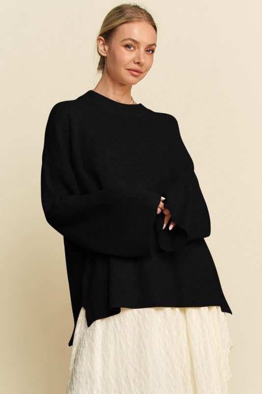 NEWYORKLISTED STYLE COLLECTION: Round Neck Drop Shoulder Sweater