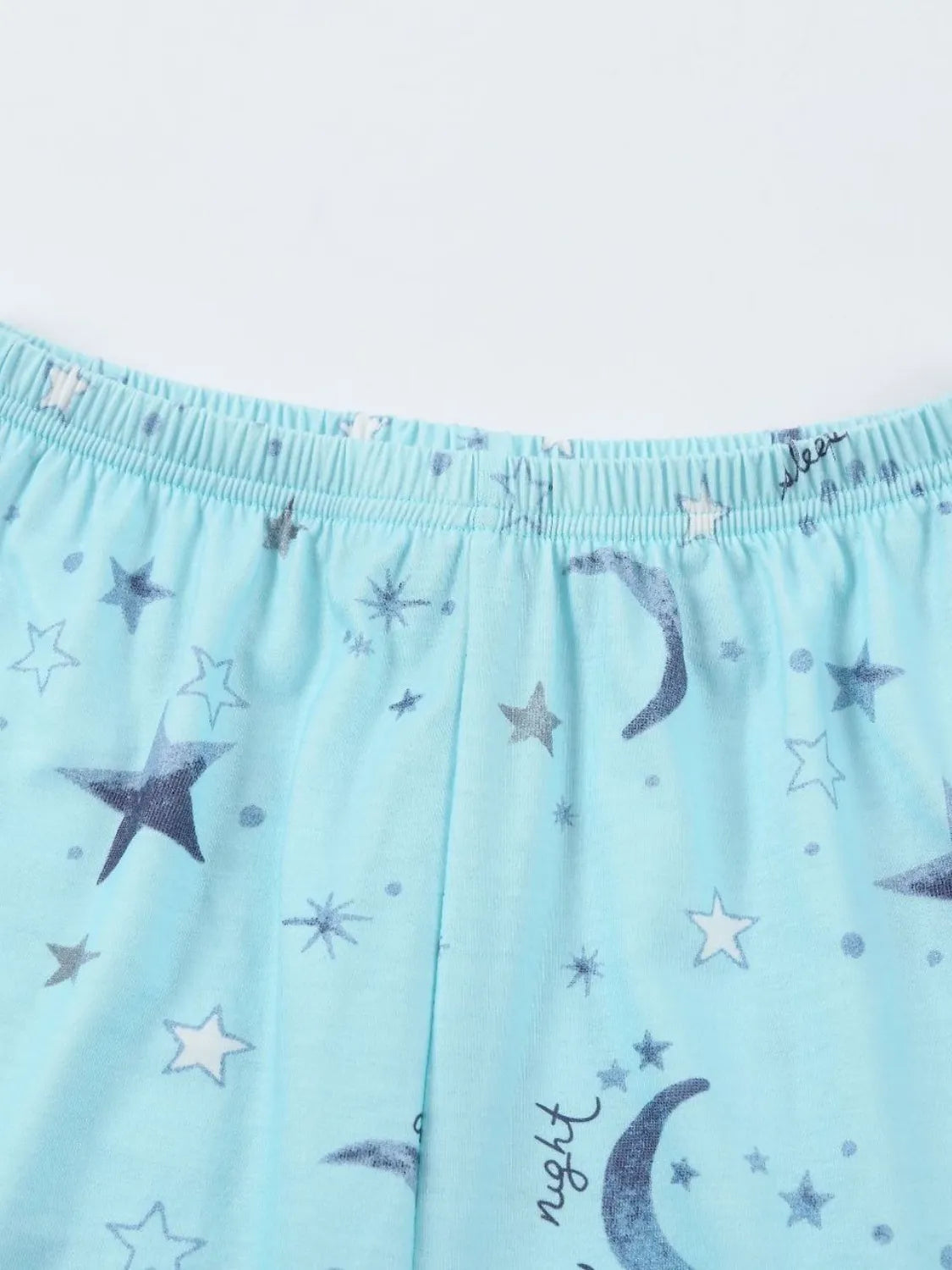 NEWYORKLISTED Intimate Apparel: Light blue boxer briefs with star and moon pattern on a white background