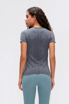 Millennia Round Neck Short Sleeve Active T-Shirt - NEWYORKLISTED