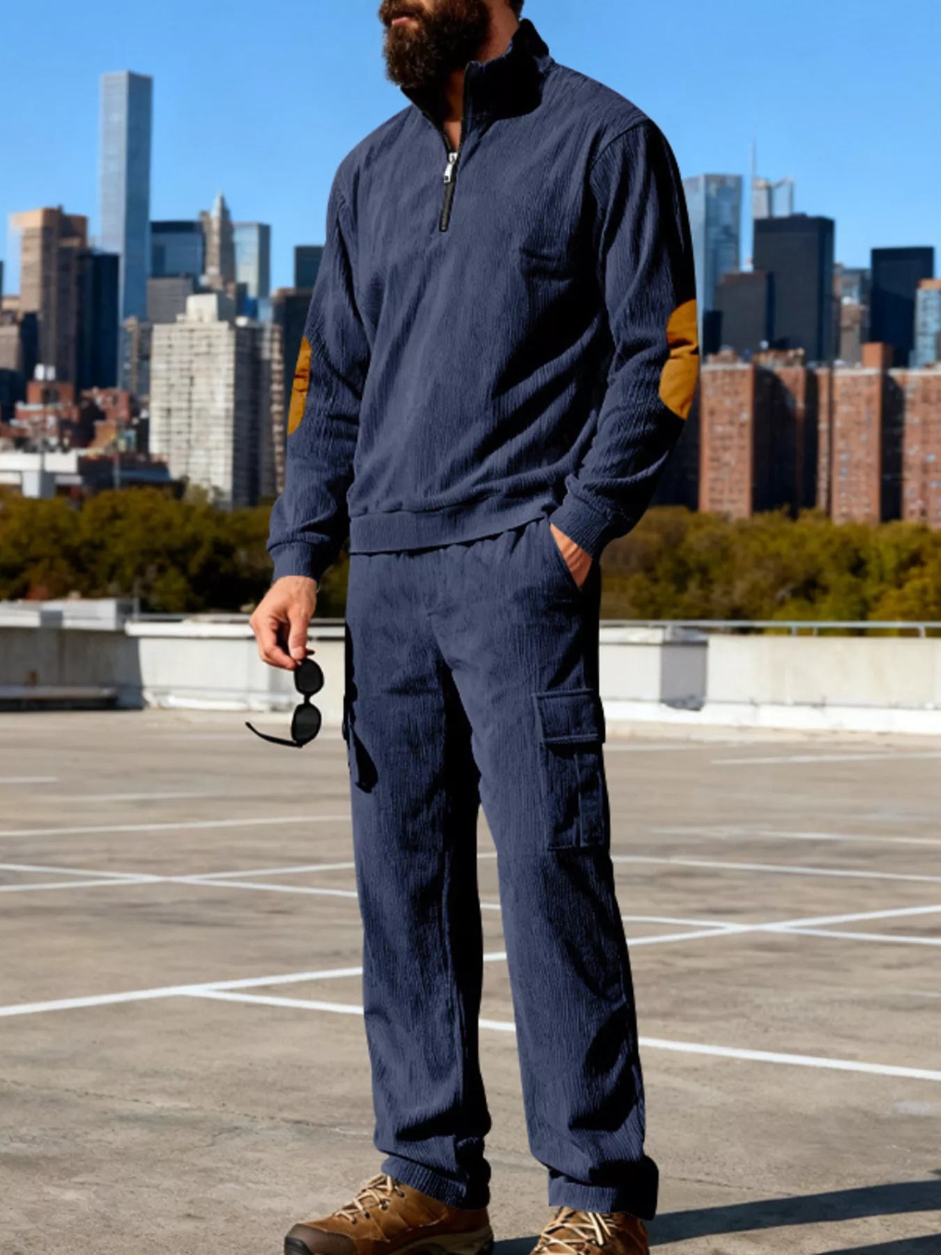 NEWYORKLISTED ATLAS MEN'S COLLECTION – Men's casual long-sleeve top and pants two-piece set, product image 9