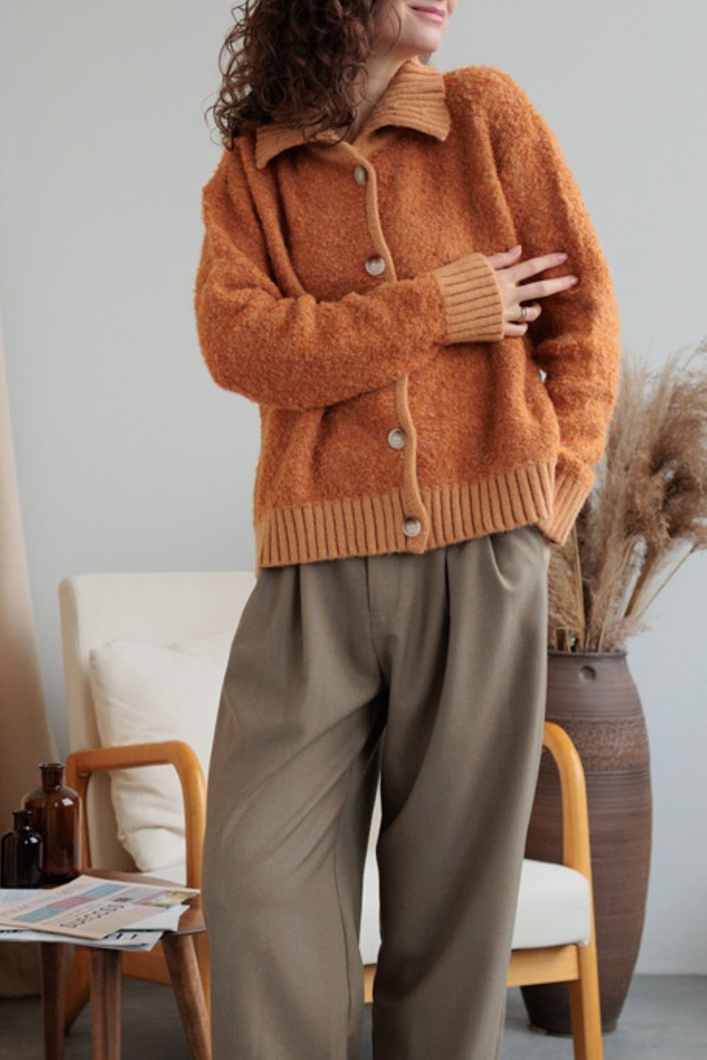 NEWYORKLISTED STYLE COLLECTION: Button Down Long Sleeve Cardigan - NEWYORKLISTED
