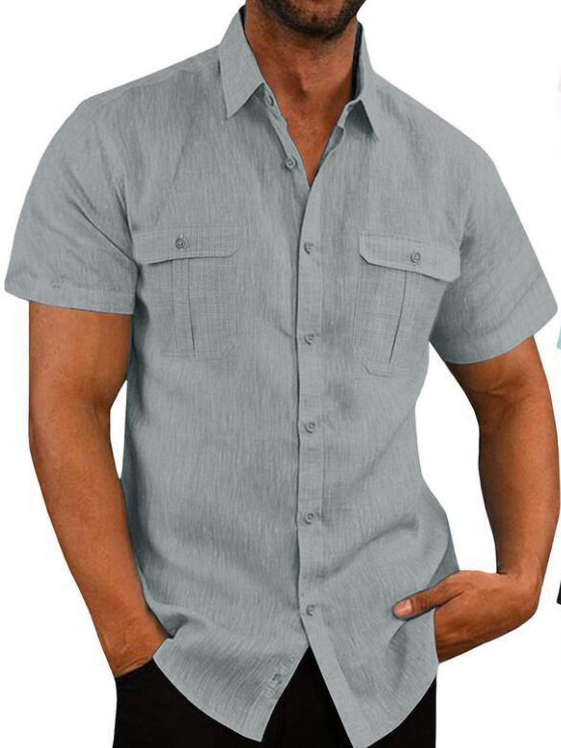 NEWYORKLISTED ATLAS MEN'S COLLECTION: Men's Plus Size Collared Neck Short Sleeve Shirt
