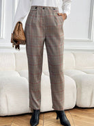 NEWYORKLISTED STYLE COLLECTION: Perfect Plaid Straight Leg Pants - NEWYORKLISTED