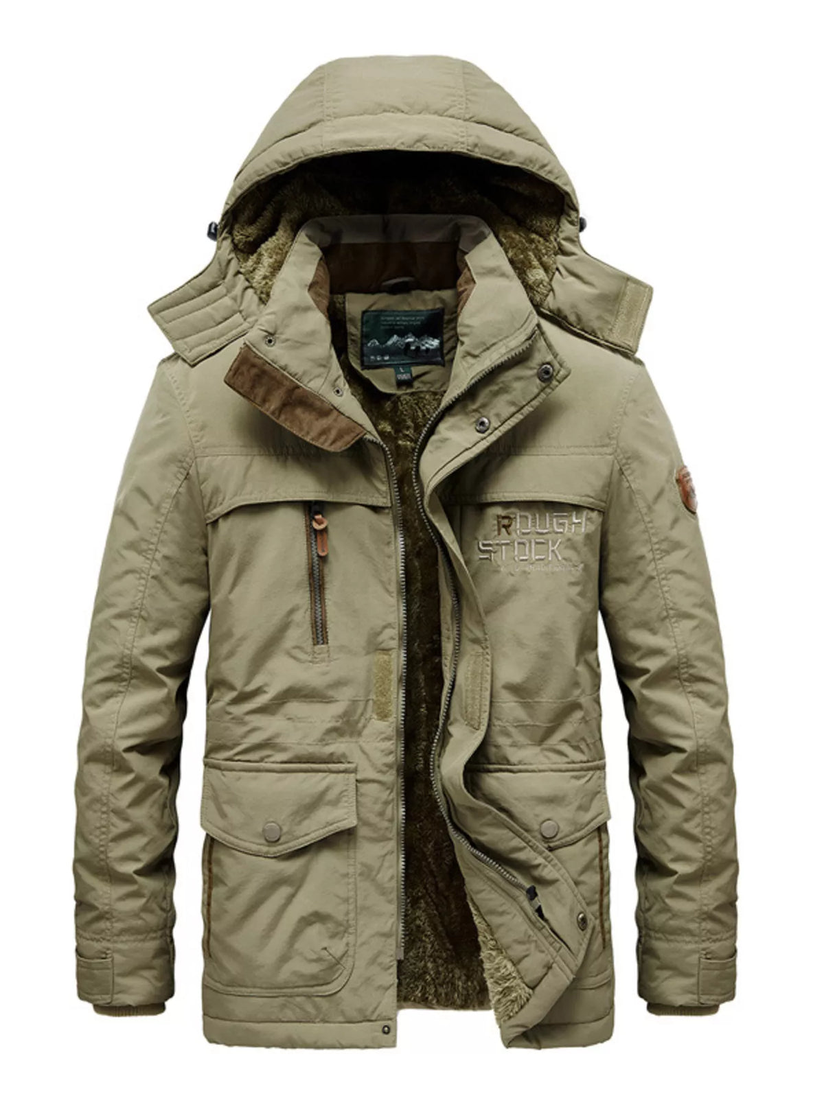 NEWYORKLISTED ATLAS MEN'S COLLECTION – Men's zip-up hooded parka coat, product image 4