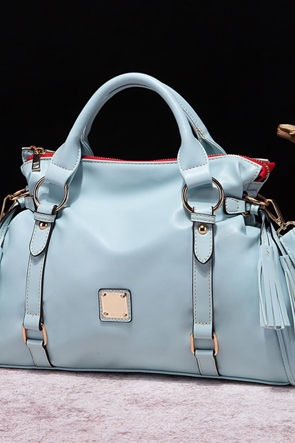 NEWYORKLISTED STYLE COLLECTION: Vegan Leather Handbag with Tassels - NEWYORKLISTED