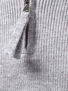 NEWYORKLISTED ATLAS MEN'S COLLECTION: Men's ribbed knit sweater with quarter-zip neckline