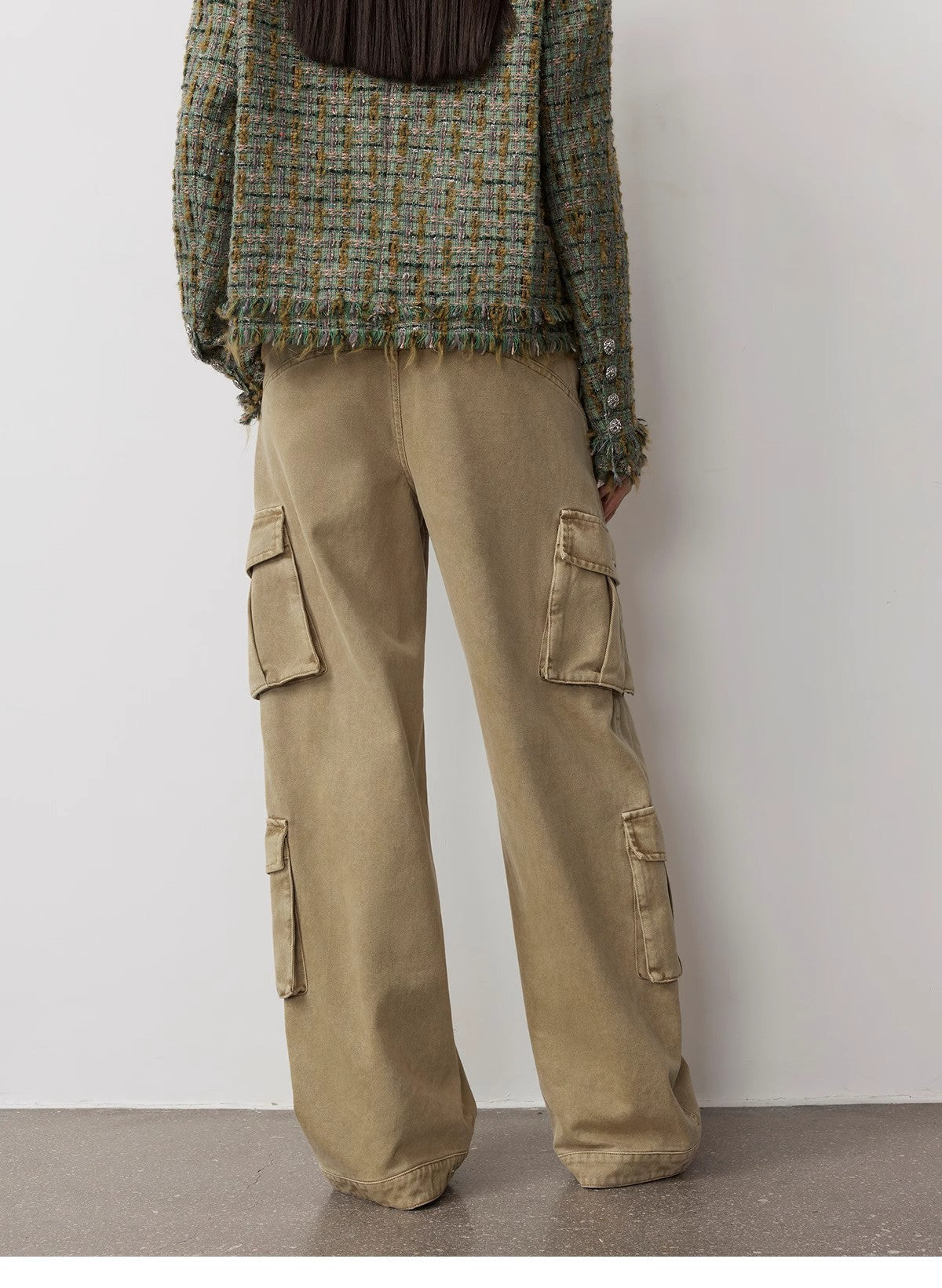 "Nostalgic Wasteland" Heavy Washed Personalized Distressed American Streetwear Large Pocket Cocoon Jeans - NEWYORKLISTED