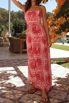 Printed Halter Neck Maxi Dress - NEWYORKLISTED