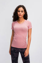 Millennia Round Neck Short Sleeve Active T-Shirt - NEWYORKLISTED