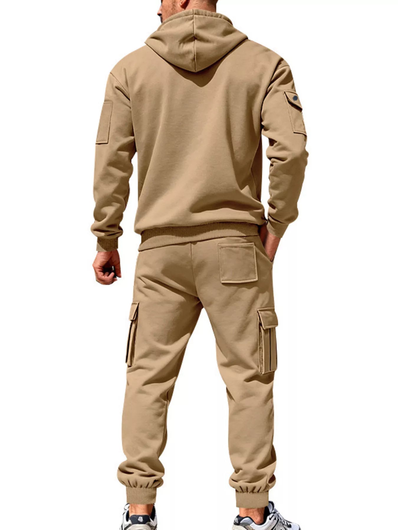 NEWYORKLISTED ATLAS MEN'S COLLECTION – Men's zip-up hoodie and cargo pants two-piece set, product image 4