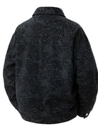 NEWYORKLISTED ATLAS Men’s Collection™: Black patterned jacket on a white background