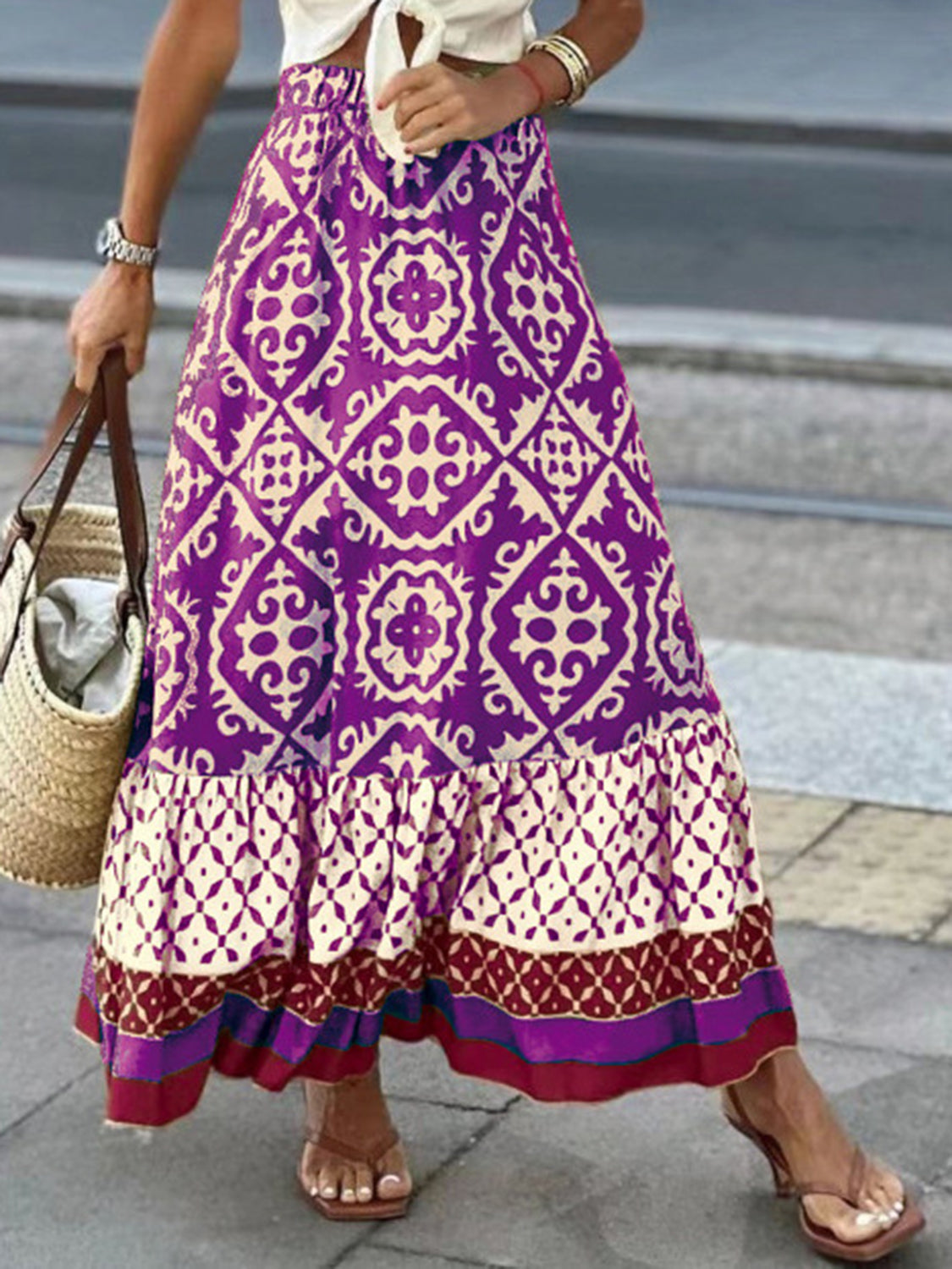 NEWYORKLISTED STYLE COLLECTION:  Maxi Print Skirt - NEWYORKLISTED