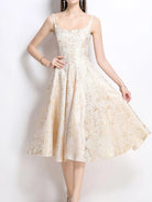 NEWYORKLISTED STYLE COLLECTION: Woman wearing a white lace dress against a plain background