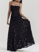 NEWYORKLISTED STYLE COLLECTION: Black lace dress on a white background