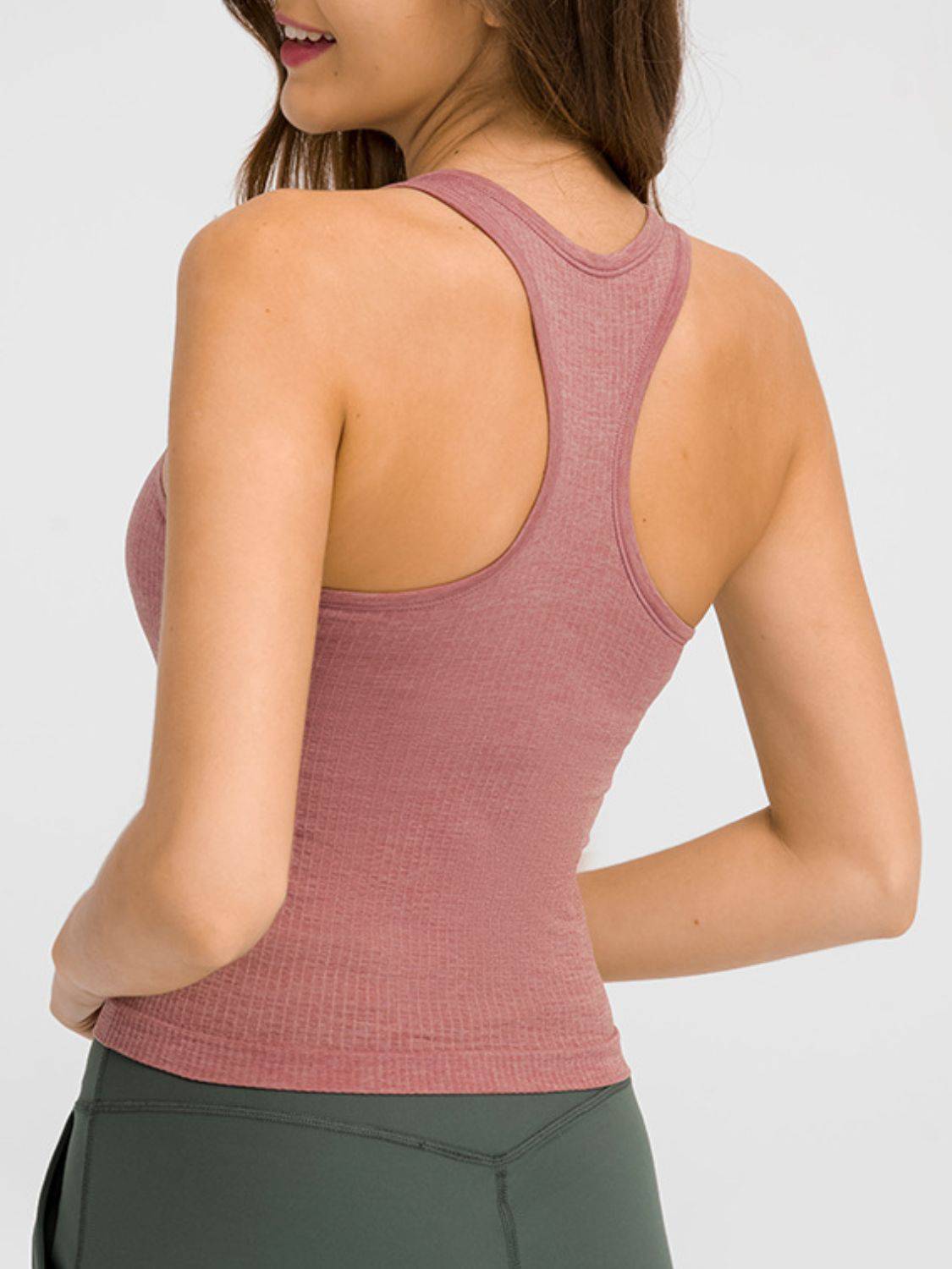 Round Neck Racerback Active Tank: NEWYORKLISTED STYLE COLLECTION - NEWYORKLISTED