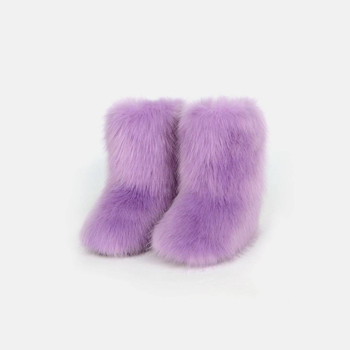 NEWYORKLISTED STYLE COLLECTION: Hug Me Comfort Fuzzy Platform Boots - NEWYORKLISTED